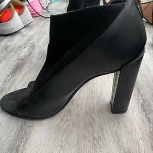 Vince black suede and leather heels